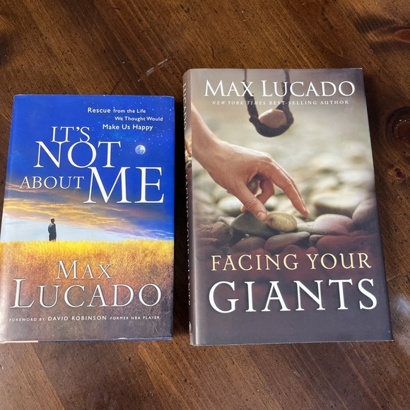 Max Lucado Books - It's Not About Me, Facing Your Giants - Set of 2 - Picture 1 of 11